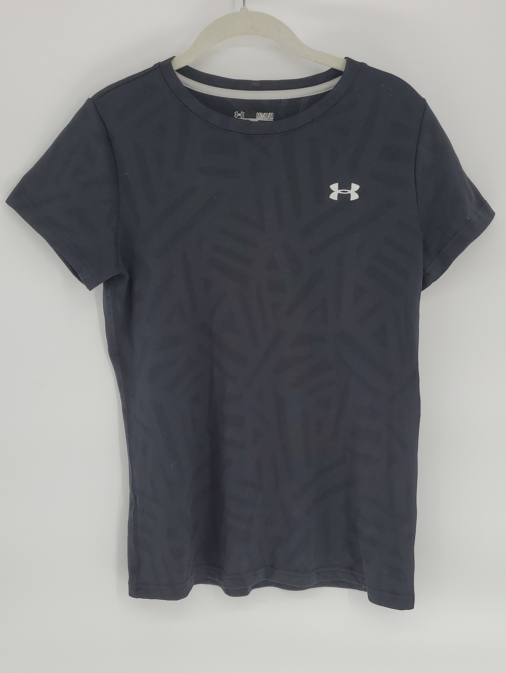Under Armour Heat Gear Loose Fit Black Short Sleeve Women's Tee Size Medium
